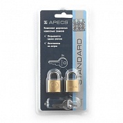 Комплект висячих замков с групповым ключом АПЕКС Apecs PDB-20-20-Blister (2Locks+3Keys)